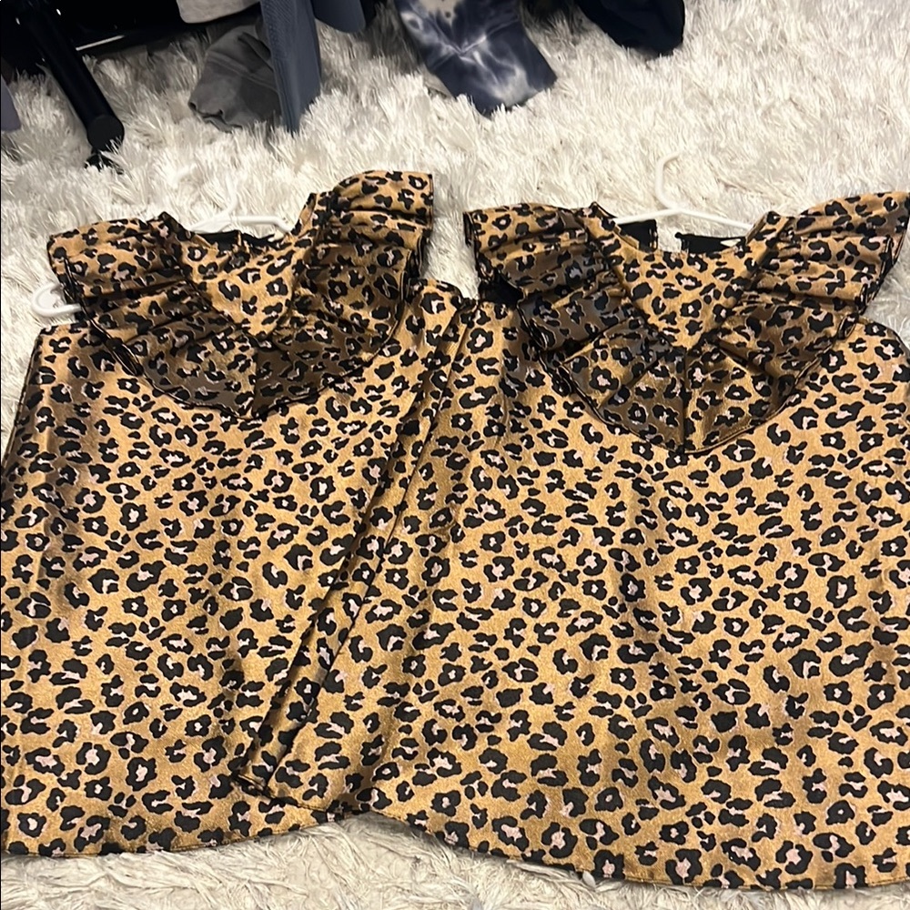 Leopard Print Ruffle dress toddler